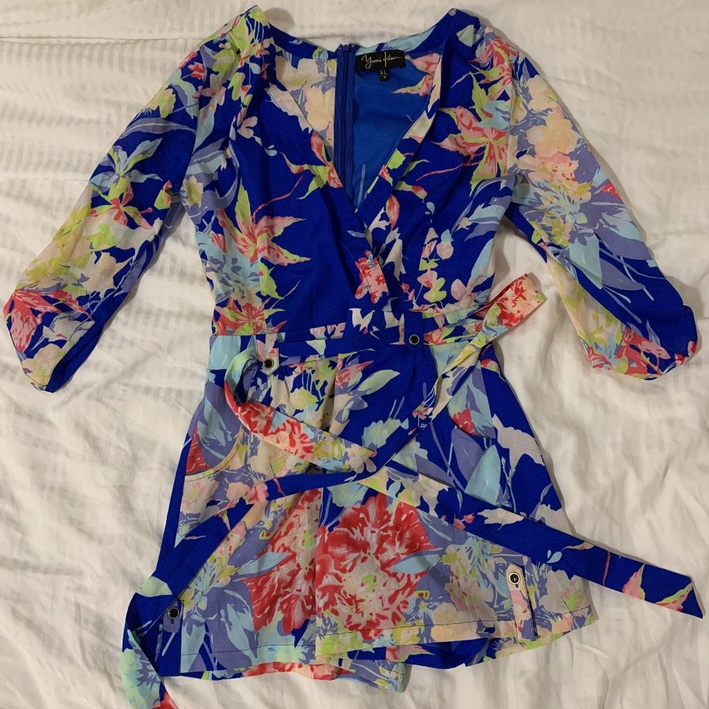 Yumi Kim Blue Floral Romper